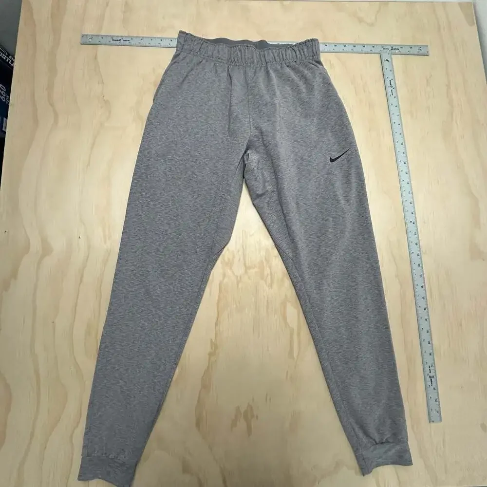 Nike Dri-Fit Fit Gray Heather Tapered Sweatpants Men's Size Medium SEE DETAILS
